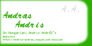 andras andris business card